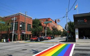 rainbow crosswalks